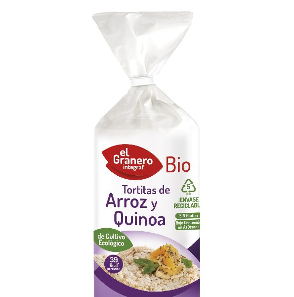 Tortas de arroz y quinoa