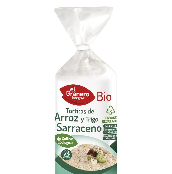 Tortas de arroz y trigo sarraceno